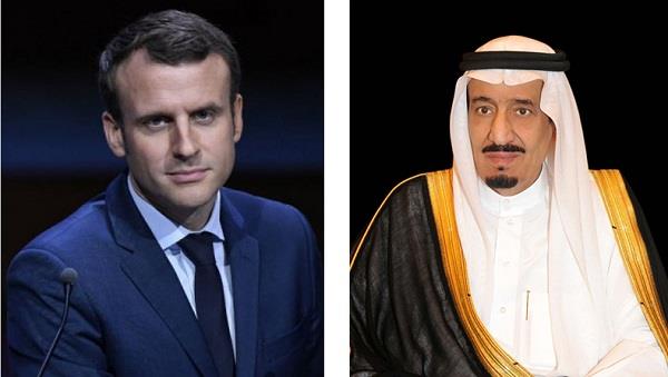 الملك سلمان بن عبدالعزيز والرئيس الفرنسي إيمانويل ماكرون.