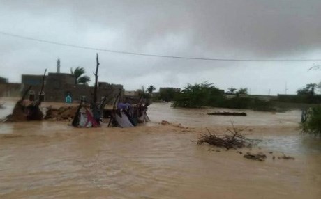 اعصار لبان الذي ضرب محافظة المهرة شرقي اليمن 