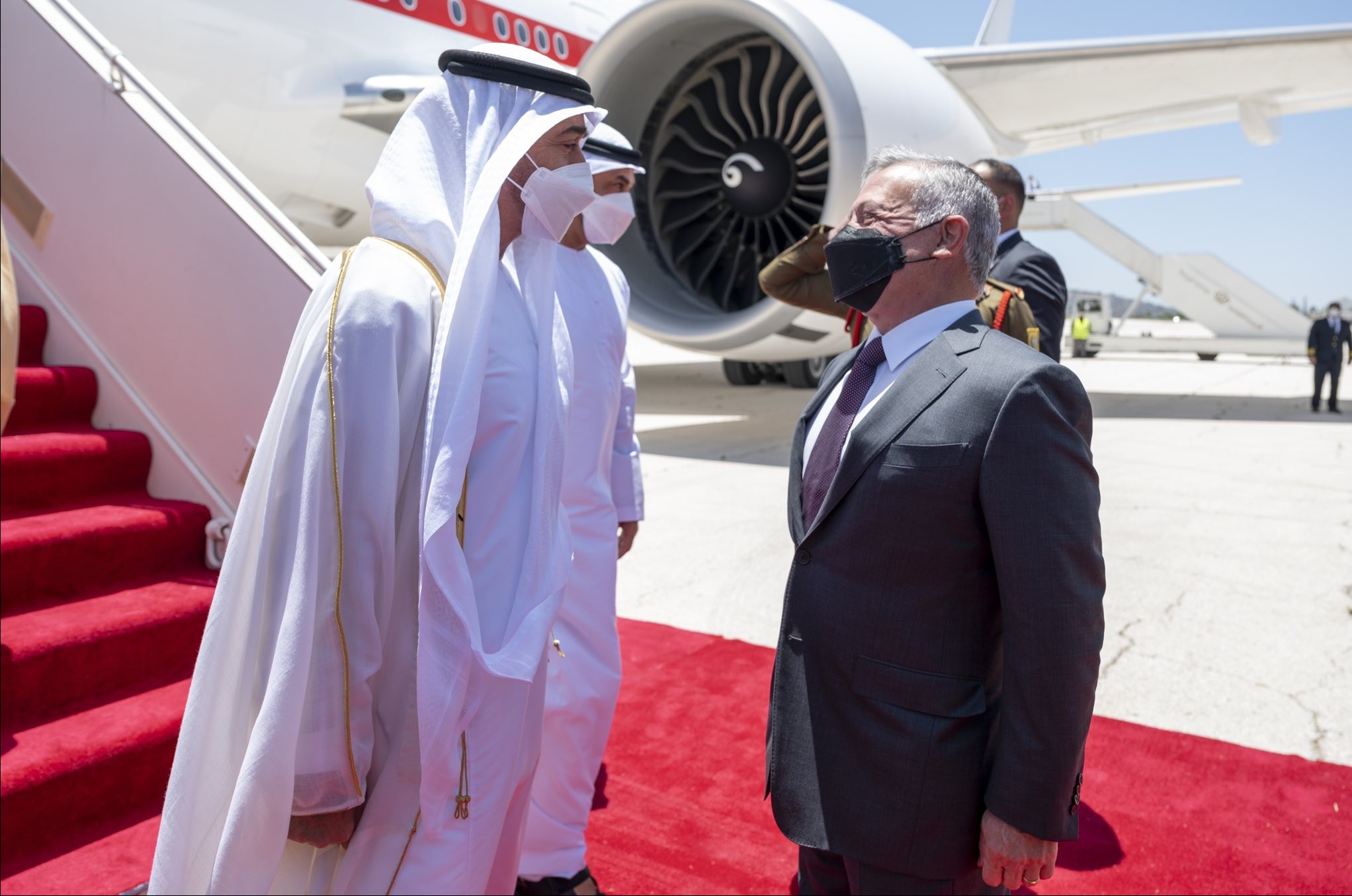 ملك الأردن ورئيس الإمارات