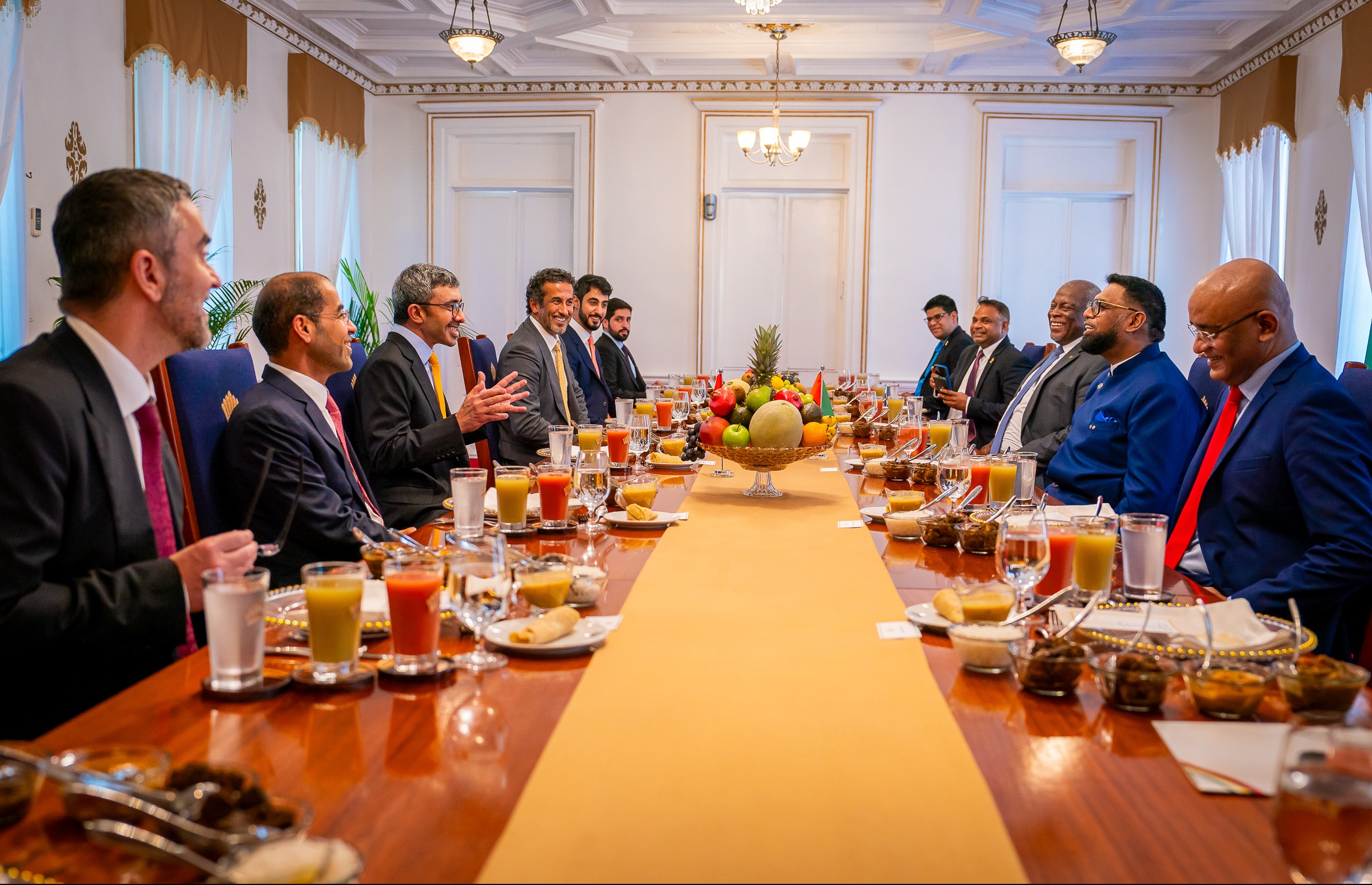 President of Guyana receives Abdullah bin Zayed for discussions on bilateral cooperation, climate action under COP28