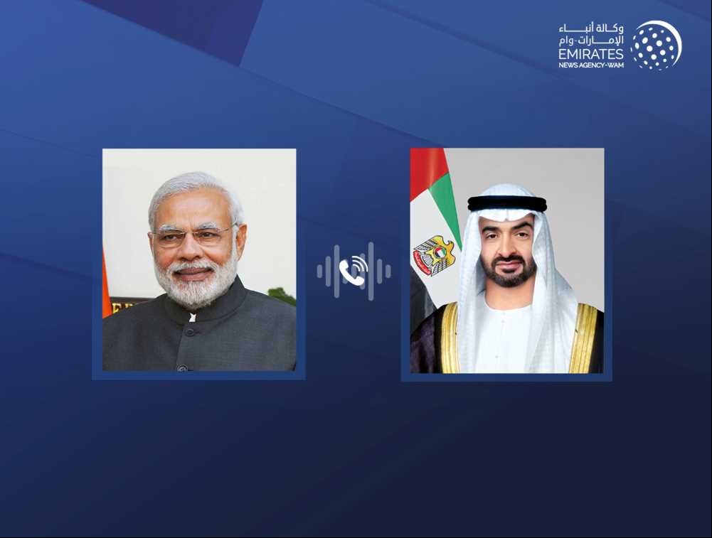 UAE President receives phone call from Prime Minister of India
