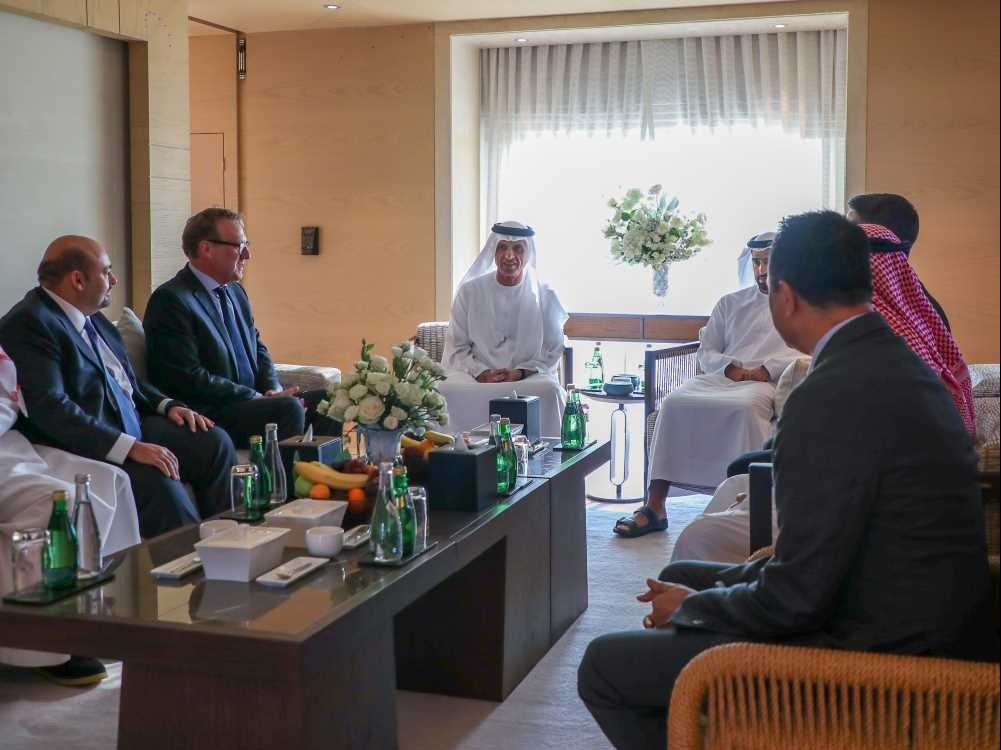 Saud bin Saqr receives senior partner at Actis LLP