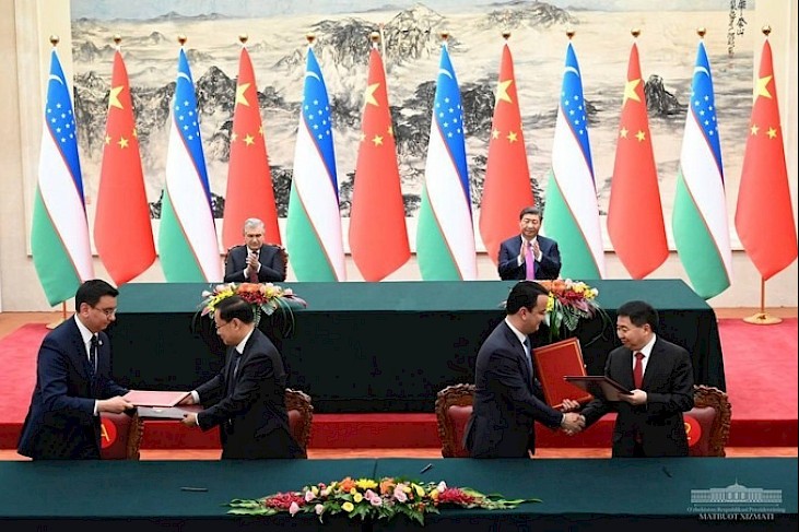 President Shavkat Mirziyoyev and Chairman Xi Jinping