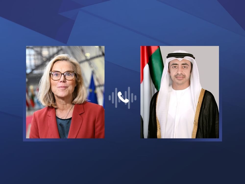 H.H. Sheikh Abdullah bin Zayed Al Nahyan call Sigrid Kaag