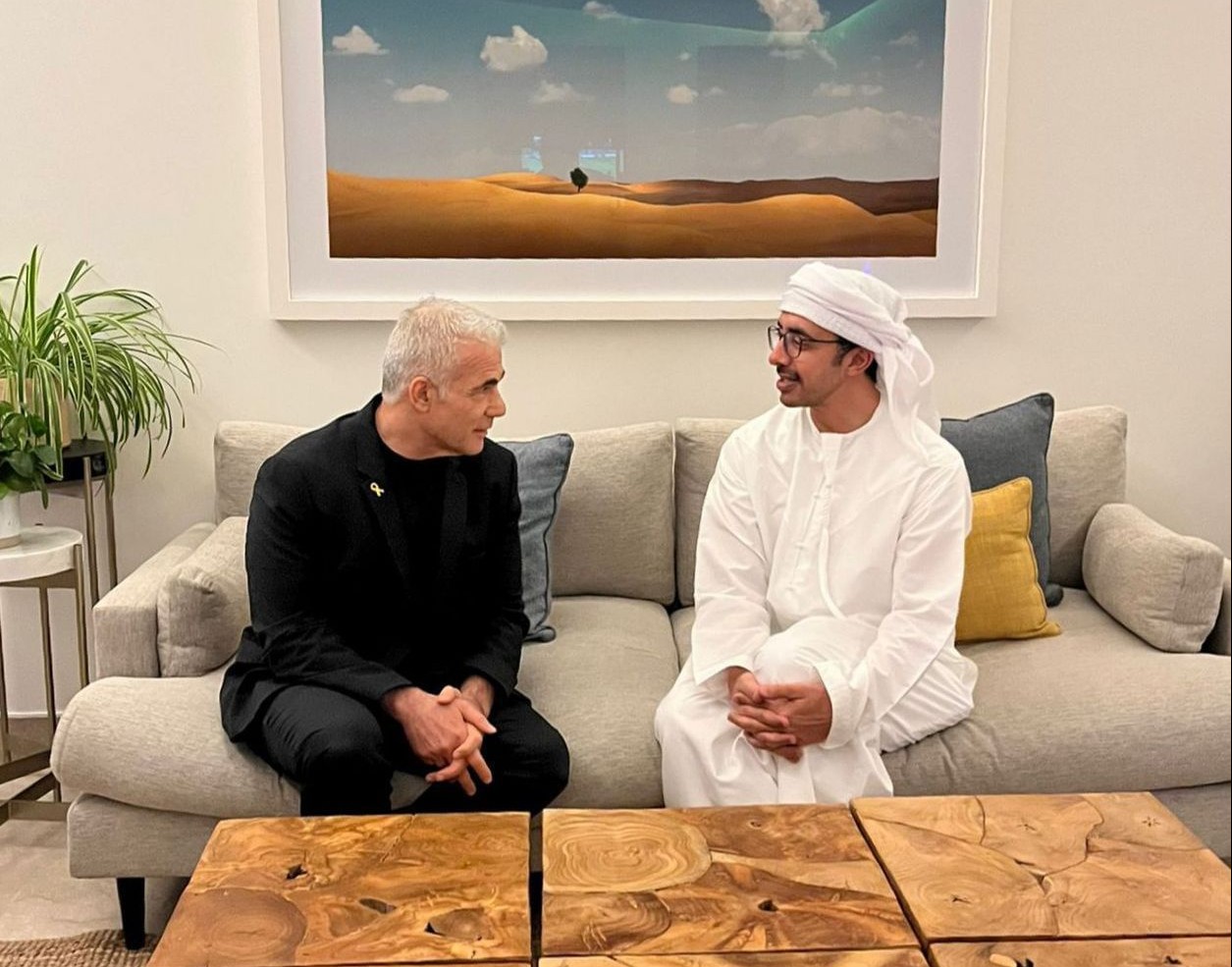عبدالله بن زايد ويائير لابيد
