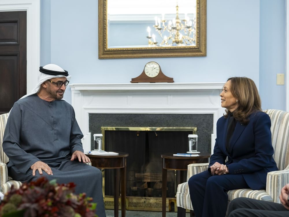 H.H Sheikh Mohamed bin Zayed Al Nahyan and Kamala Harris