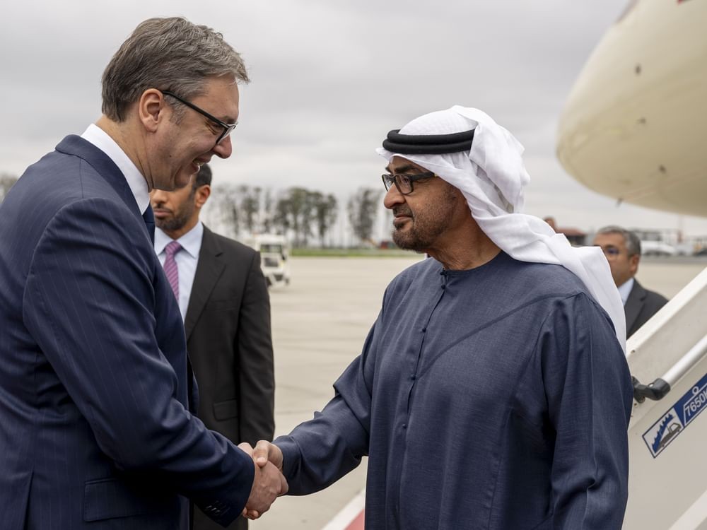 UAE President arrives in Serbia