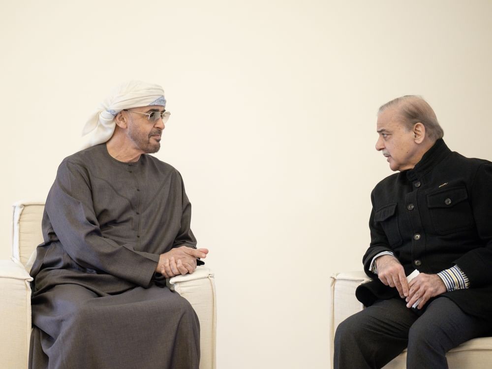 H.H Sheikh Mohamed bin Zayed Al Nahyan and Muhammad Shehbaz Sharif