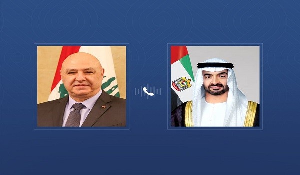 الرئيسان الإماراتي واللبناني