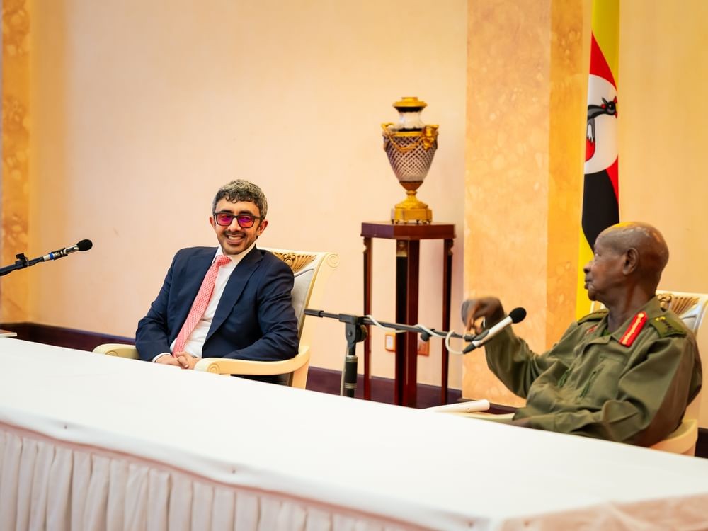 President of Uganda receives Abdullah bin Zayed