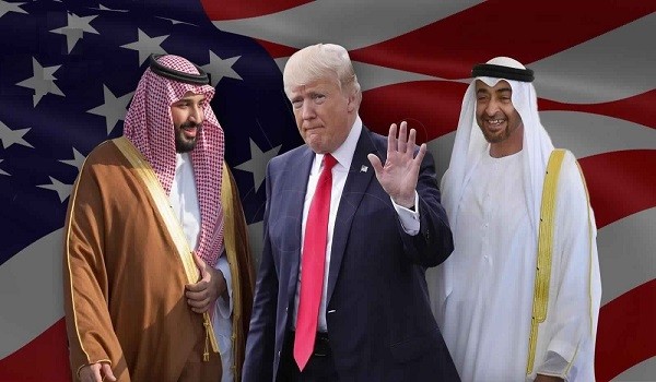 الشيخ محمد بن زايد وترامب ومحمد بن سلمان