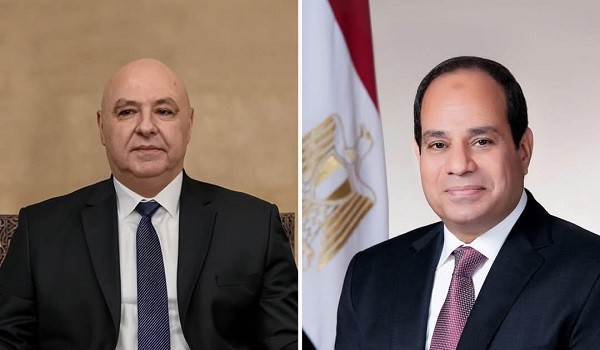 الرئيسان المصري واللبناني