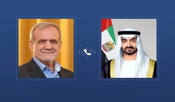 محمد بن زايد ومسعود بزشكيان