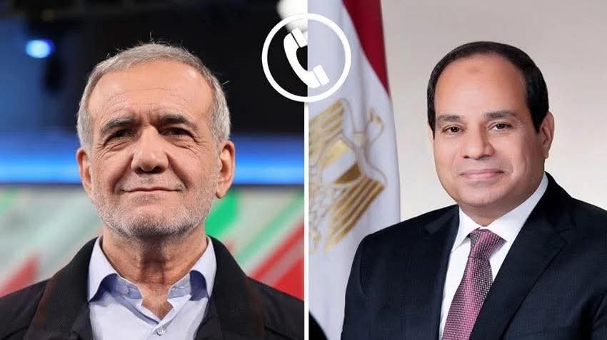 الرئيسان المصري والإيراني