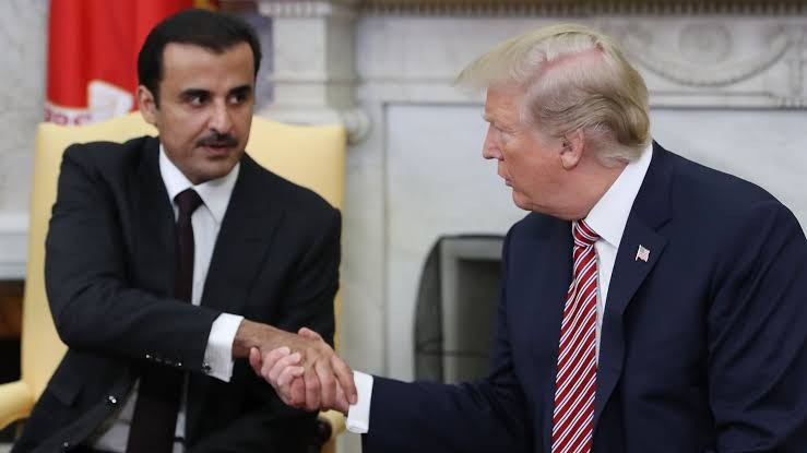 دونالد ترامب وتميم بن حمد