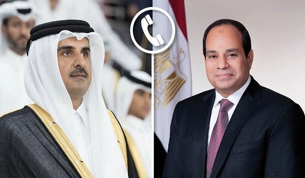 الرئيس السيسي والأمير تميم بن حمد