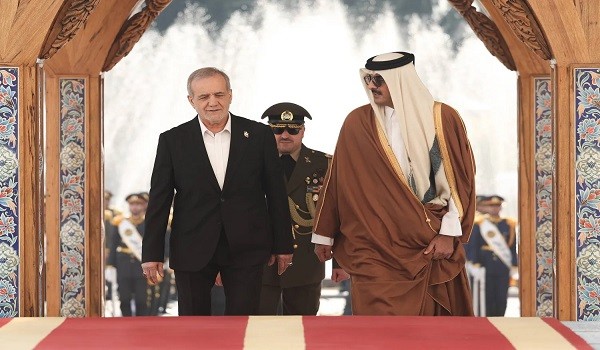 أمير قطر والرئيس الإيراني