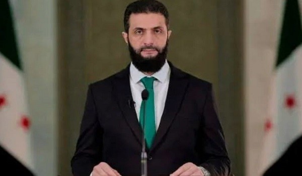 الرئيس السوري الانتقالي أحمد الشرع