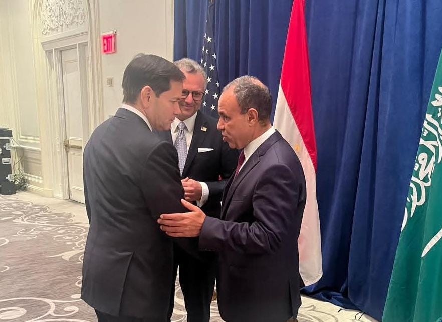 وزير الخارجية المصري مع نظيره الأمريكي
