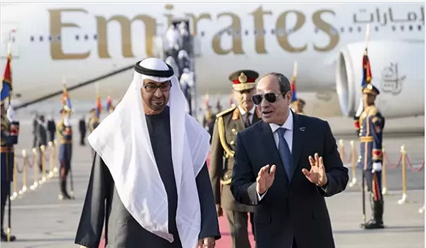  الرئيسيان المصري عبد الفتاح السيسي والإماراتي صاحب السمو الشيخ محمد بن زايد