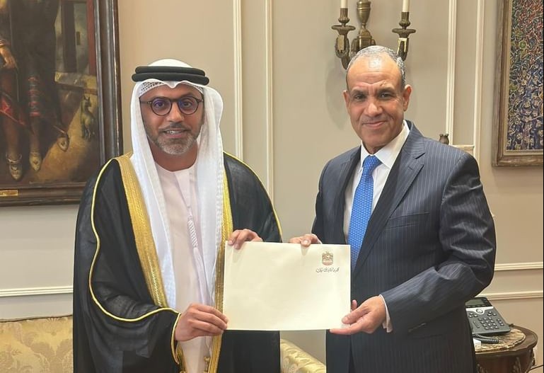 وزير خارجية مصر وسفير الإمارات الجديد