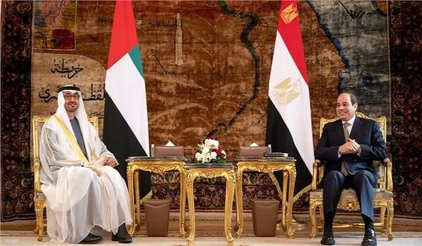 الشيخ محمد بن زايد و نظيره المصري عبدالفتاح السيسي