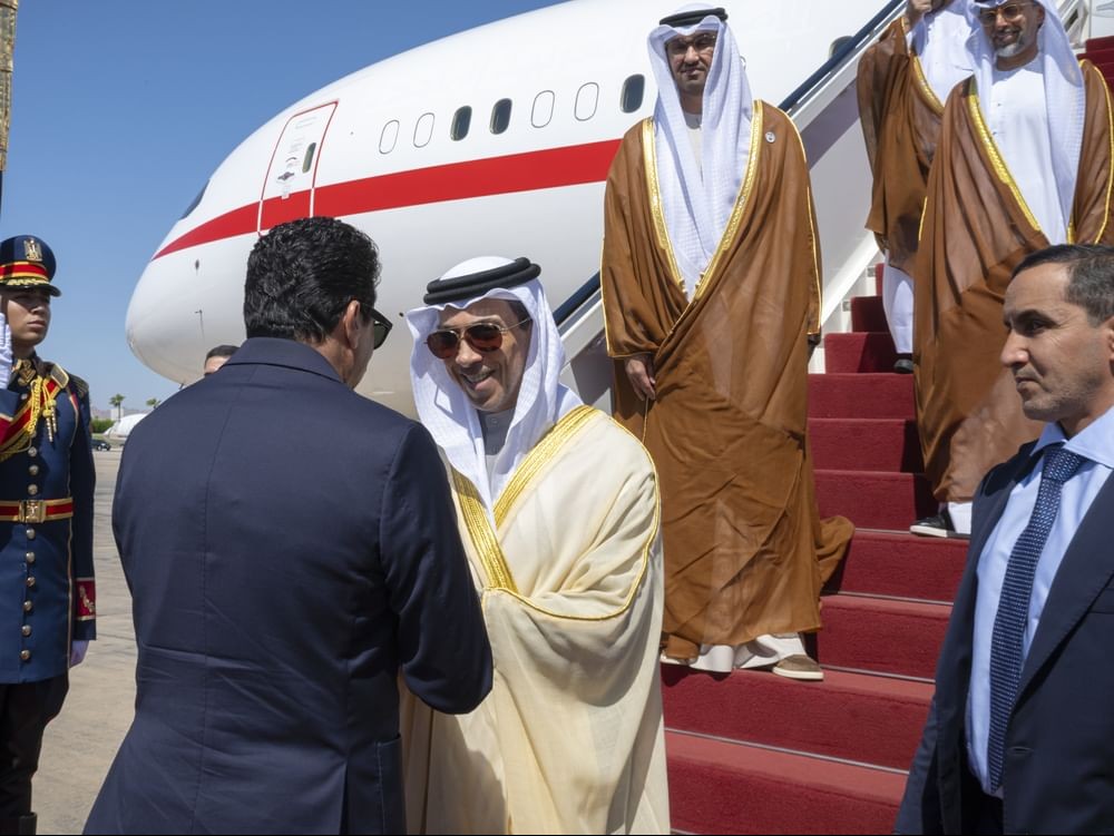 UAE President,Mansour bin Zayed arrives in Egypt 