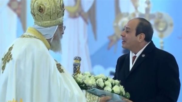 الرئيس عبد الفتاح السيسي والبابا تواضروس