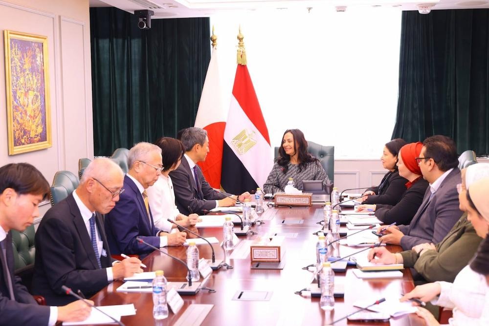 وزيرة التضامن المصرية خلال اللقاء