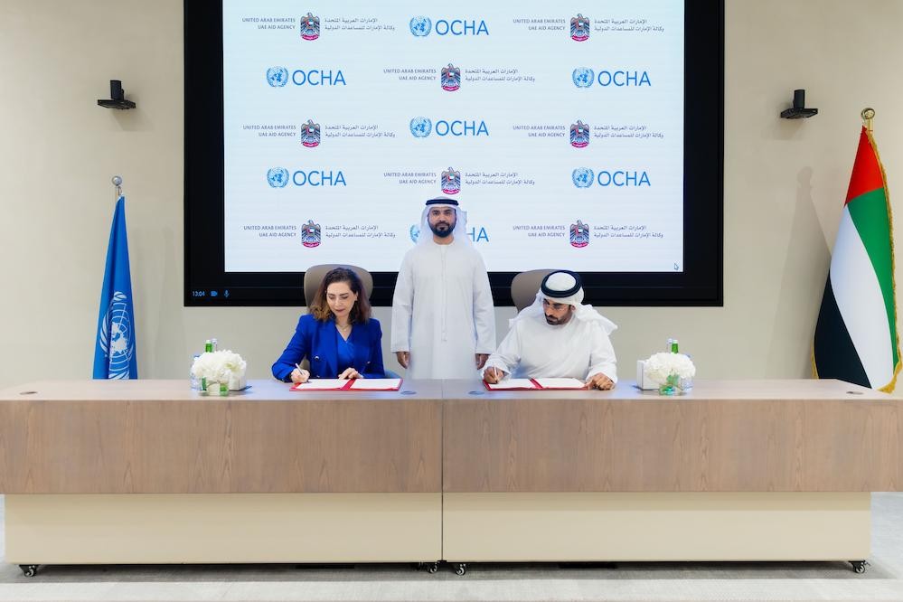 توقيع اتفاقية وكالة الإمارات للمساعدات الدولية وأوتشا
