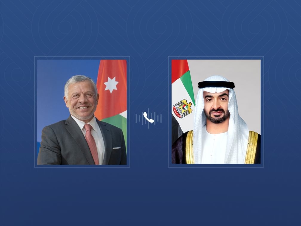 رئيس الإمارات وملك الأردن