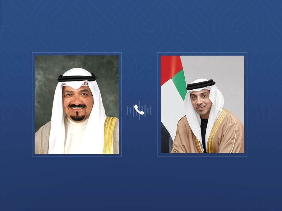 منصور بن زايد ورئيس وزراء الكويت