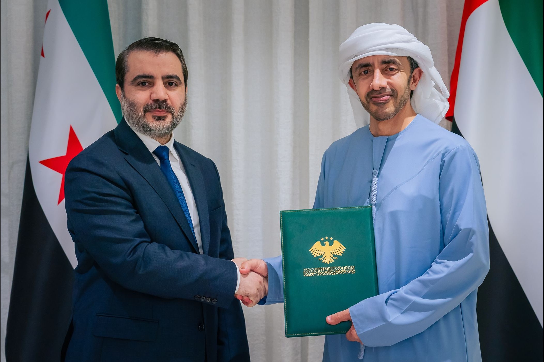 وزيرا خارجية الإمارات وسوريا