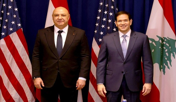 الرئيس اللبناني جوزيف عون ووزير الخارجية الأميركي ماركو روبيو