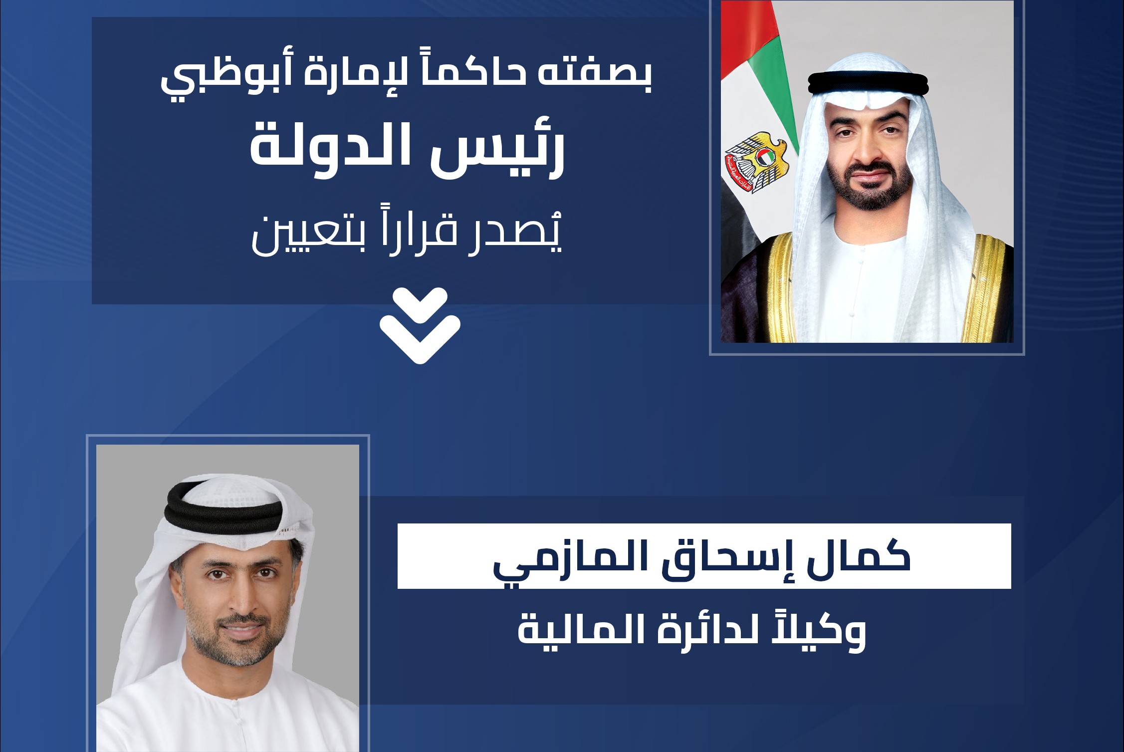 رئيس الدولة ووكيل دائرة المالية