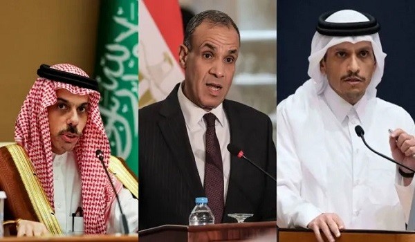 وزراء خارجية قطر ومصر والسعودية
