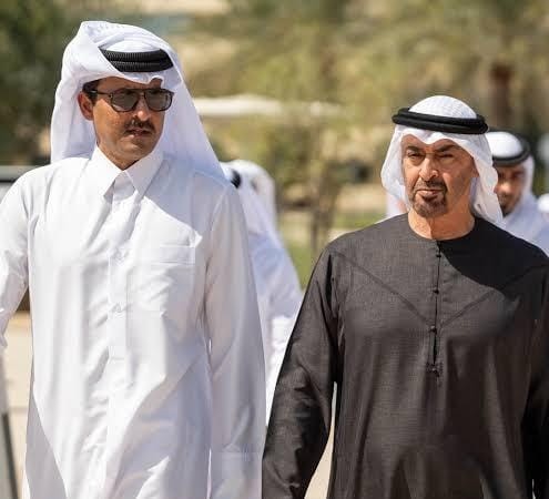 الشيخ محمد بن زايد والشيخ تميم بن حمد - أرشيفية