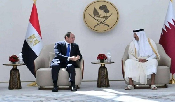 أمير قطر والرئيس المصري