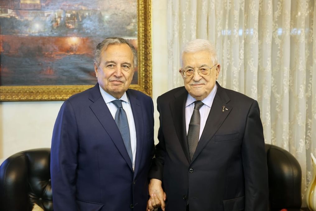 الرئيس الفلسطيني ونبيل فهمي