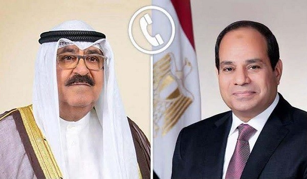 الرئيس المصري وأمير الكويت