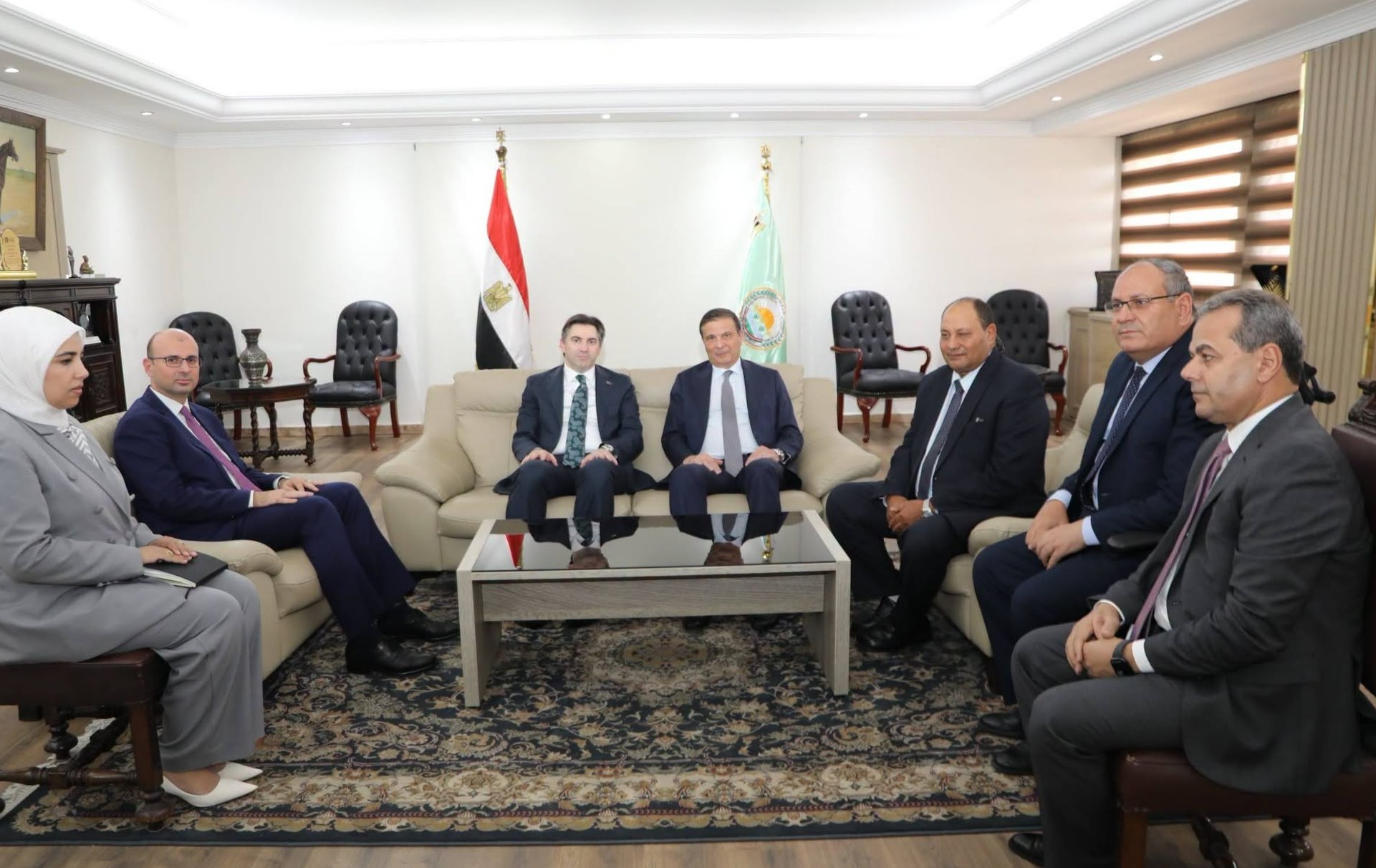 لقاء وزير الزراعة المصري والوفد التركي