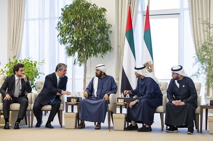 لقاء رئيس الدولة وحاكم دبي ورئيس حكومة كردستان العراق