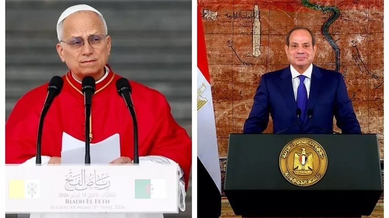 الرئيس السيسي والبابا ليو الرابع عشر