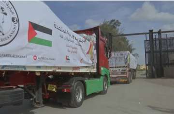 دخول فافلة مساعدات الي غزة