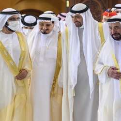محمد بن زايد يستقبل حكام الإمارات وأولياء العهود