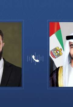 محمد بن زايد وأحمد الشرع