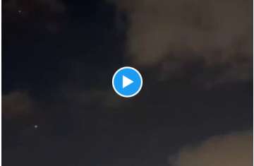 لحظة سقوط صاروخ