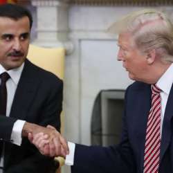 دونالد ترامب وتميم بن حمد