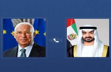 محمد بن زايد ورئيس المجلس الأوروبي