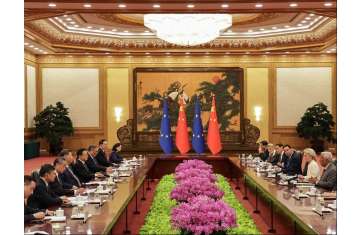 China, EU leaders meet in Beijing